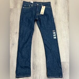 NWT Levi’s 513 Slim Straight 32W 34L Slim Straight Dark Wash Denim Jeans 501